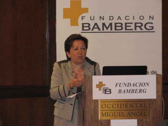 La consejera, durante su presentación