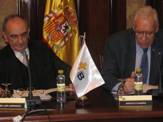 Aniceto Charro y el Presidente de la Fundación Bamberg