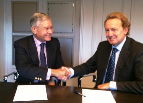 El Presidente del Instituto Choiseul España Eduardo Olier y el Presidente de la 