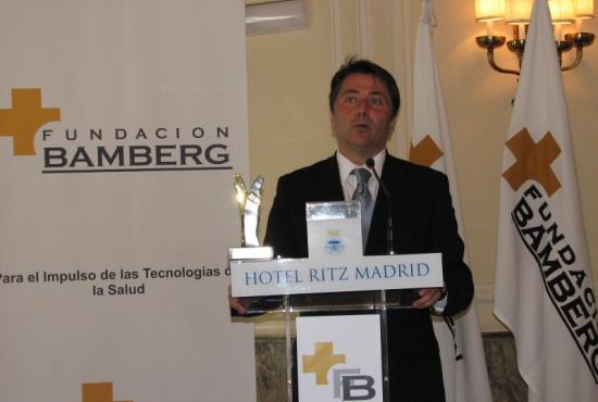 El Conseller agradeciendo el Premio