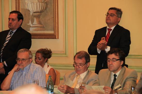 Marciano S. Bayle. Depié el Pte del Colegio de Caceres y Javier Martin de Pfizer